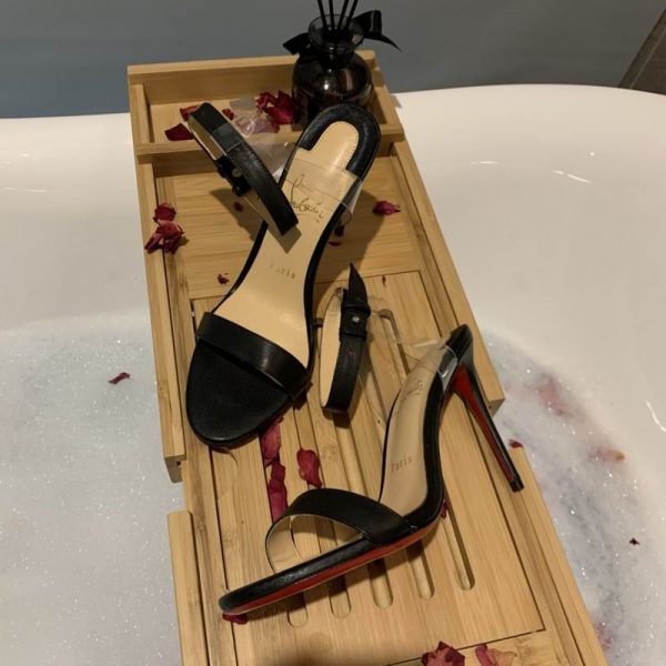 Christian Louboutin Jonatina Sandales 100mm Cuir Nappa Noir – Image 4