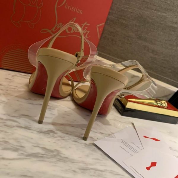 Christian Louboutin Jonatina Sandales 100mm Cuir Nappa Nude – Image 3
