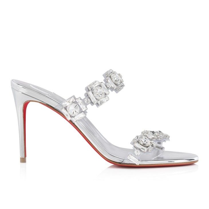 Christian Louboutin Sandales Just Jewel 85 mm en TPU et cuir specchio cristal – Image 2