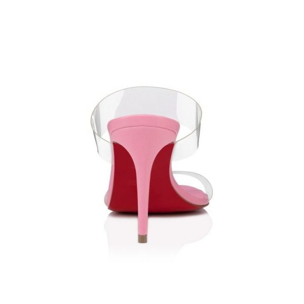 Christian Louboutin Just Nothing 85 mm Mules Cuir verni et TPU recyclé Calipso – Image 3