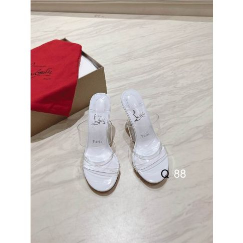 Christian Louboutin Just Nothing Mules Cuir verni et TPU recyclé Blanc – Image 2