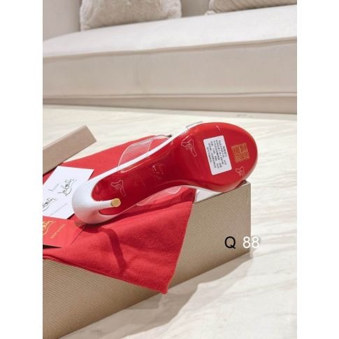 Christian Louboutin Just Nothing Mules Cuir verni et TPU recyclé Blanc – Image 4