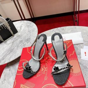 Christian Louboutin Just Queen 100 mm Mules Paillettes Noir