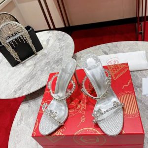 Christian Louboutin Just Queen 100 mm Mules Paillettes Argent