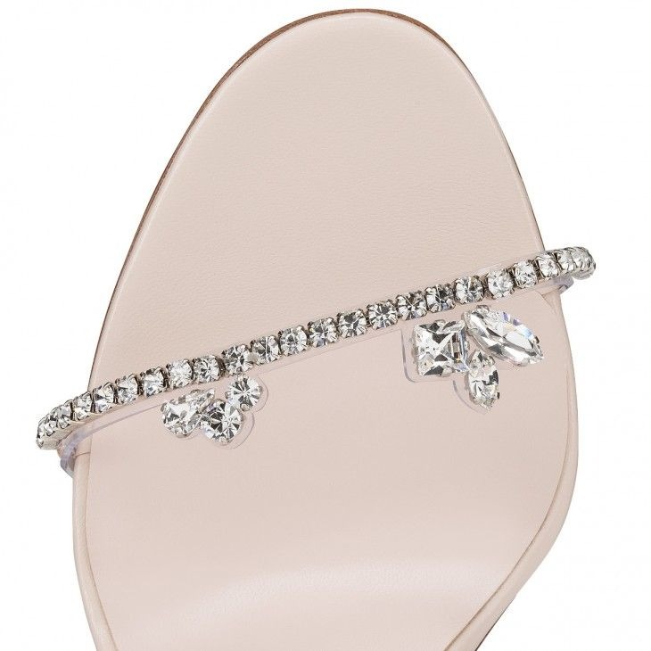 Christian Louboutin Just Queen 100 mm Mules PVC et Cuir Nappa Leche – Image 4