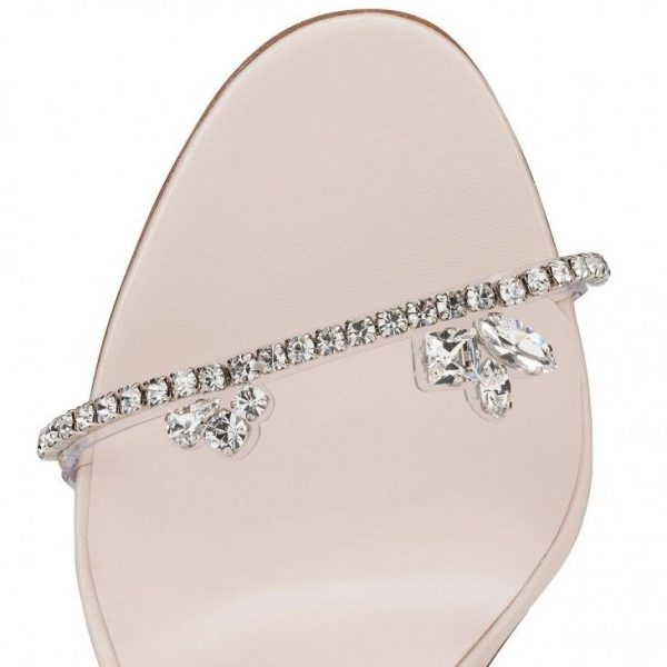 Christian Louboutin Just Queen 100mm Mules PVC et Cuir Nappa Leche – Image 4