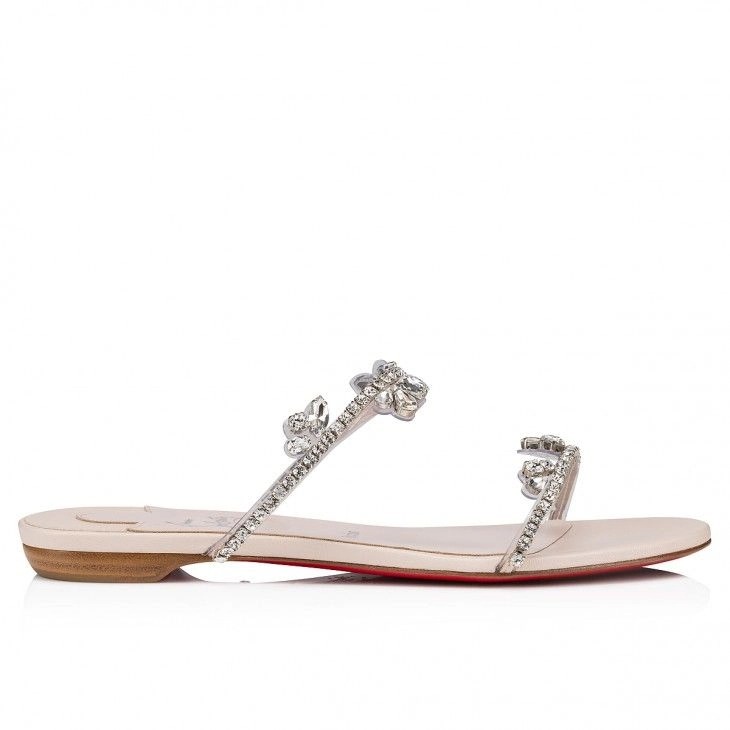 Christian Louboutin Just Queenie Mules PVC et Cuir Nappa Leche – Image 2