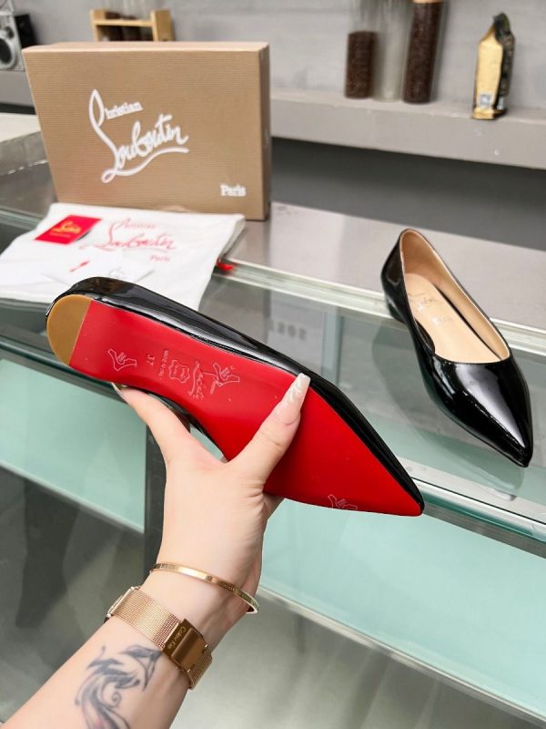 Christian Louboutin Kate Ballerines en Cuir Verni Noir – Image 5