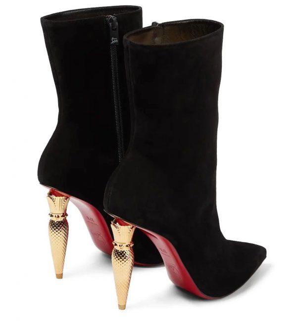 Christian Louboutin Lipbooty 100mm Bottines en Daim – Image 2