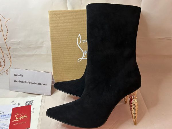 Christian Louboutin Lipbooty 100mm Bottines en Daim – Image 5