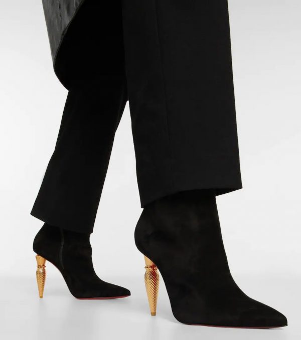 Christian Louboutin Lipbooty 100mm Bottines en Daim – Image 3