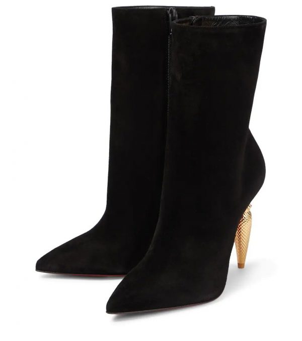 Christian Louboutin Lipbooty 100mm Bottines en Daim – Image 4