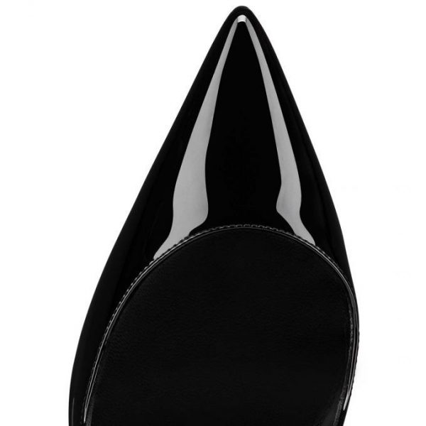 Christian Louboutin Lipchick escarpins 100 mm en cuir de veau verni noir – Image 4