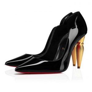 Christian Louboutin Lipchick escarpins 100 mm en cuir de veau verni noir