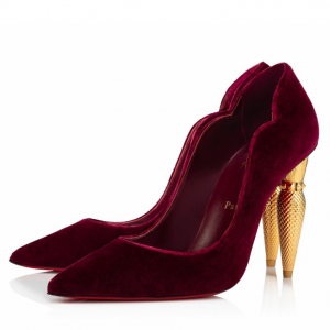 Christian Louboutin Lipchick Escarpins 100mm Velours Rouge