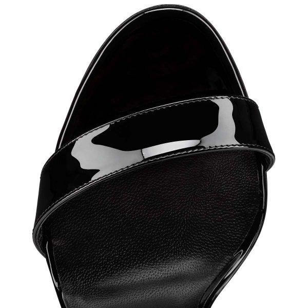Christian Louboutin LipQueen Sandales en Cuir Verni Semelle Noir 100mm – Image 2