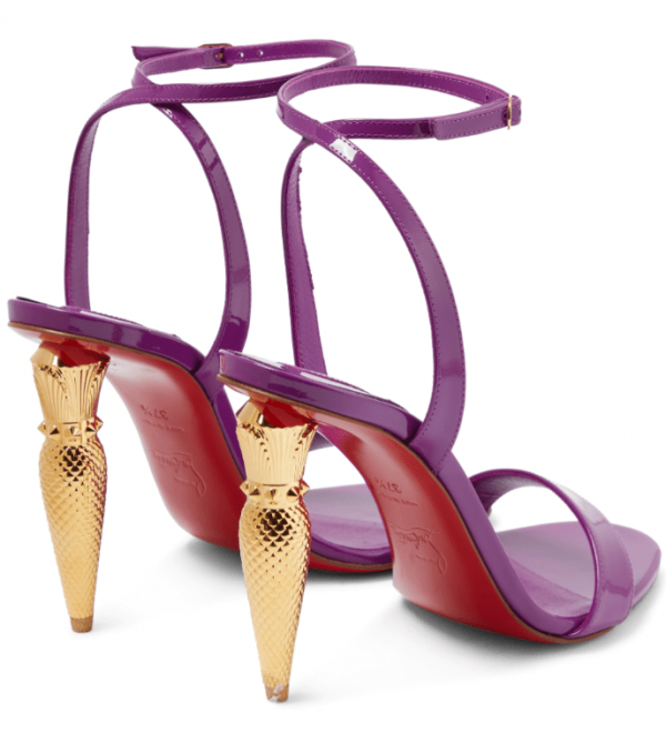 Christian Louboutin LipQueen Sandales en Cuir Verni Semelle Purple 100mm – Image 2