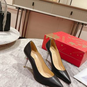 Christian Louboutin Lipstrass escarpins ornés de cristaux 100 mm en cuir nappa noir