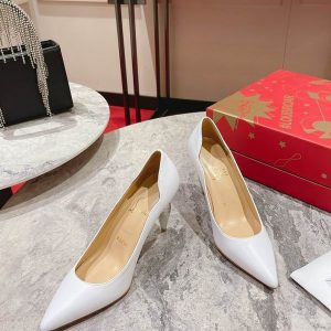 Christian Louboutin Lipstrass escarpins ornés de cristaux 100 mm en cuir nappa blanc