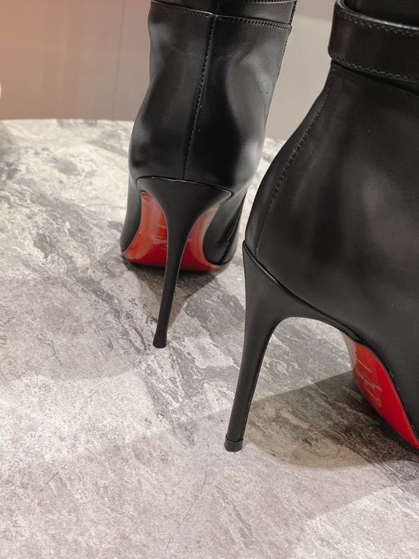 Christian Louboutin Lock Kate Bottes Hautes 100mm en Cuir de Veau Noir – Image 4