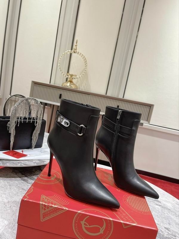 Christian Louboutin Lock So Kate Bottines 100mm Cuir de Veau Noir