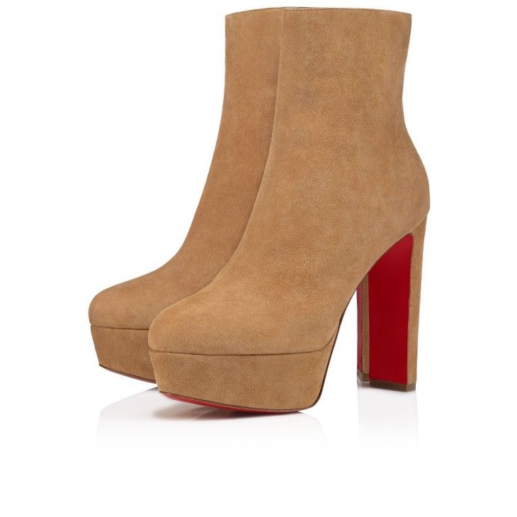 Christian Louboutin Loo Booty 130 mm Bottines Basses Veau Velours Lionne