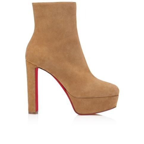 Christian Louboutin Loo Booty 130 mm Bottines Basses Veau Velours Lionne – Image 2