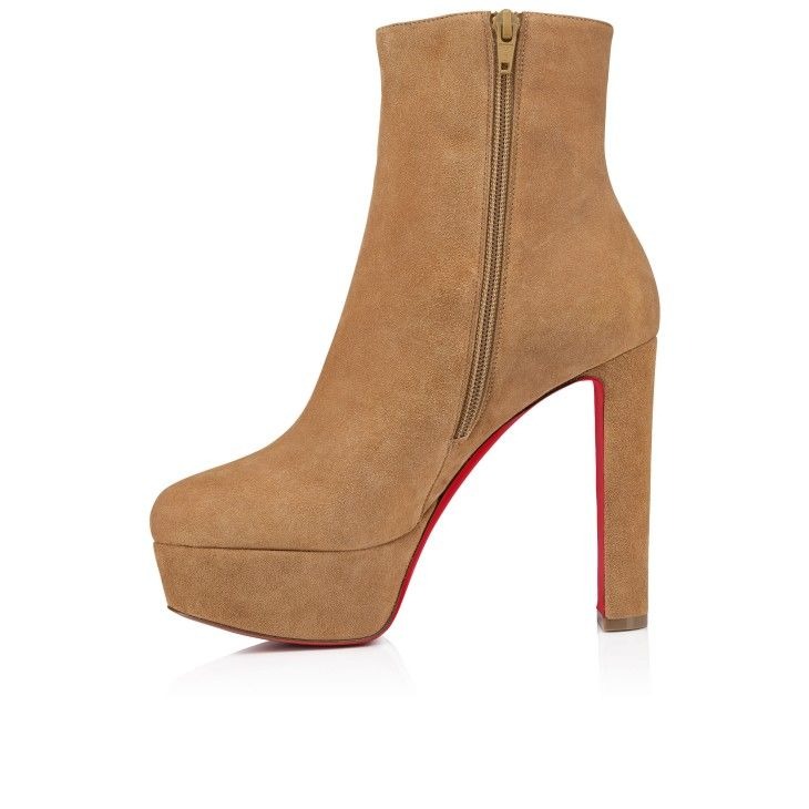 Christian Louboutin Loo Booty 130 mm Bottines Basses Veau Velours Lionne – Image 4