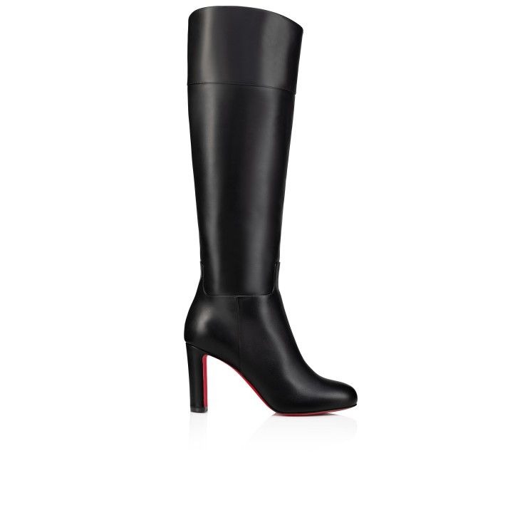 Christian Louboutin Loo Botta 85 Mm Bottes en Cuir de Veau Noir – Image 2