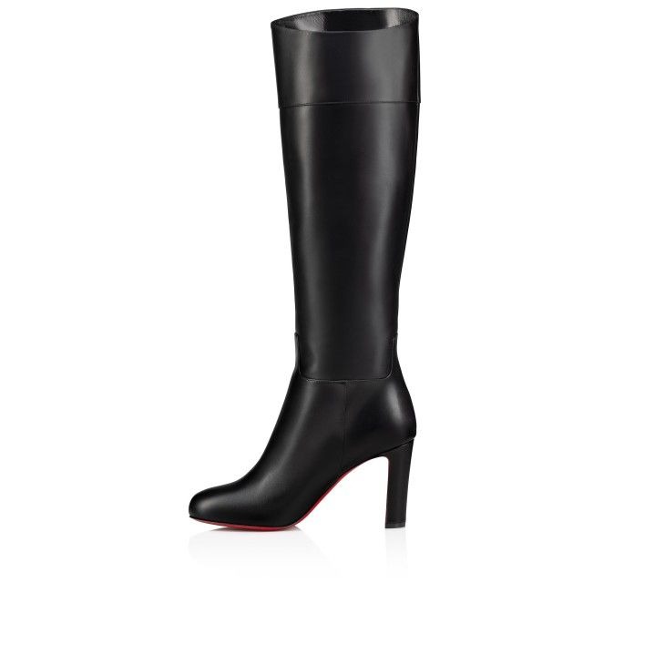 Christian Louboutin Loo Botta 85 Mm Bottes en Cuir de Veau Noir – Image 3