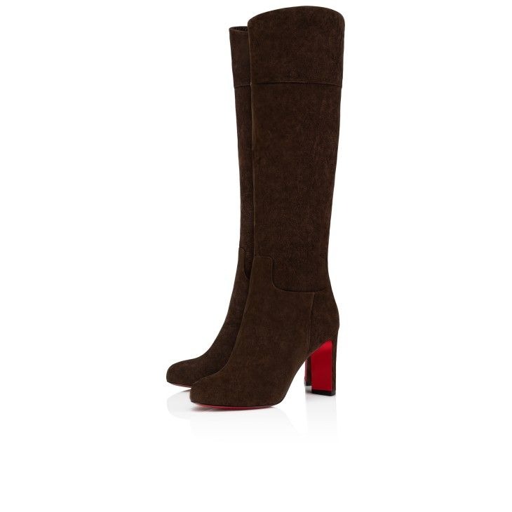 Christian Louboutin Loo Botta 85 Mm Bottes en Veau Velours Cosme