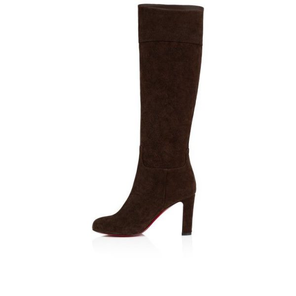 Christian Louboutin Loo Botta 85 Mm Bottes en Veau Velours Cosme – Image 3