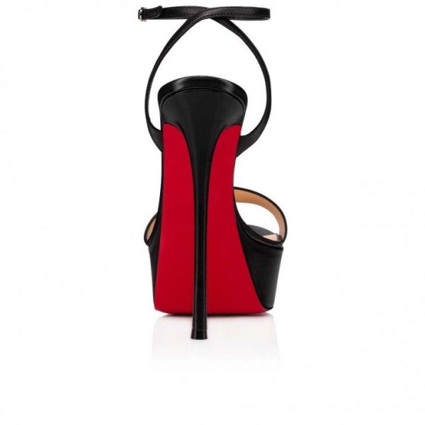 Christian Louboutin Loubi Queen Alta 150 mm sandales cuir nappa noir – Image 3