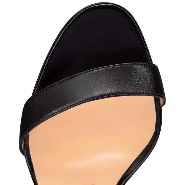 Christian Louboutin Loubi Queen Alta 150 mm sandales cuir nappa noir – Image 4