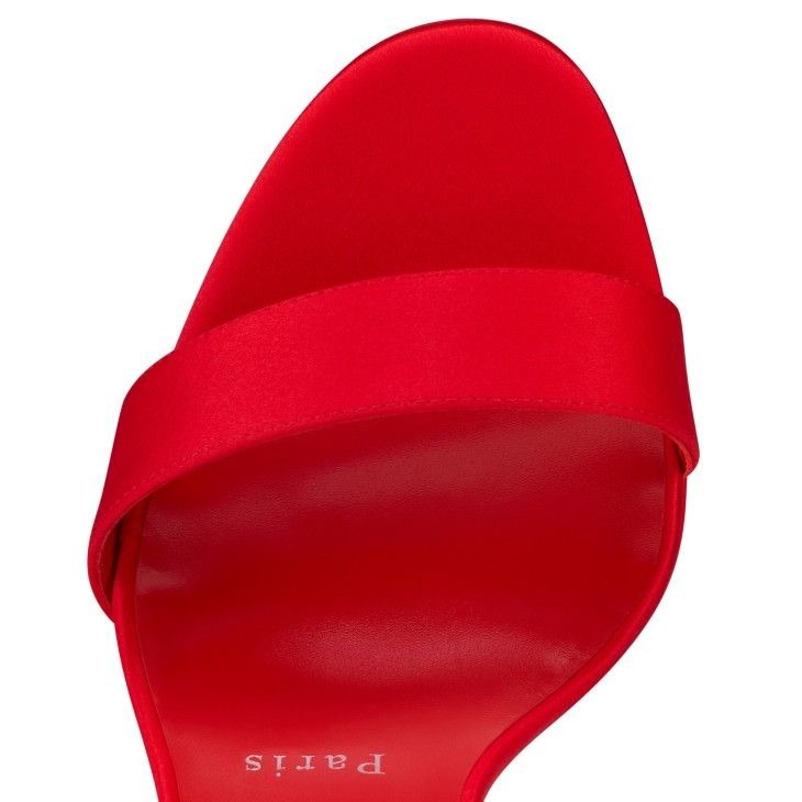 Christian Louboutin Loubi Queen Alta 150 mm sandales à brides satin crêpe Loubi – Image 2