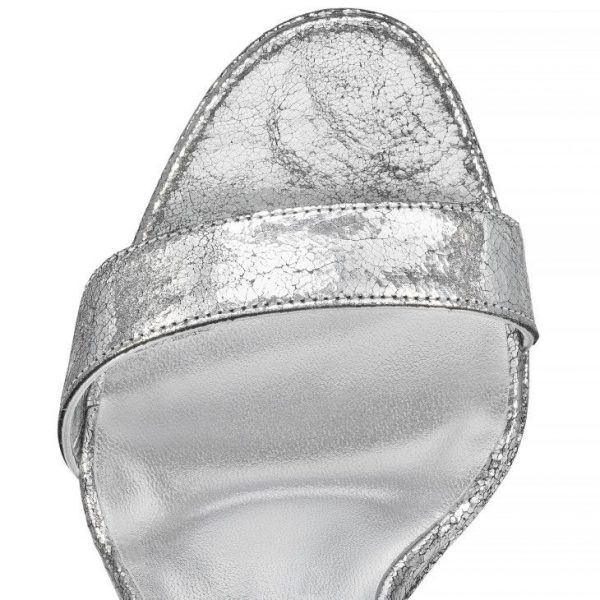 Christian Louboutin Loubi Queen Alta 150 mm sandales à brides cuir specchio manoir argent – Image 2