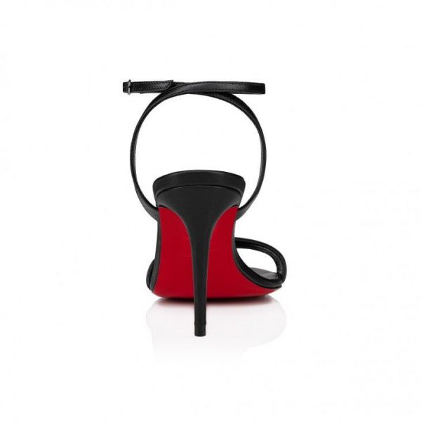 Christian Louboutin Loubigirl 85 Mm Sandales en Cuir Nappa Noir – Image 3