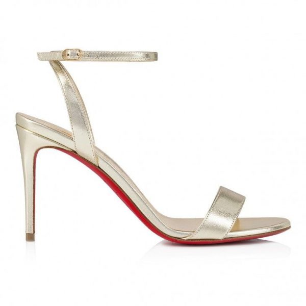 Christian Louboutin Loubigirl 85 Mm Sandales en Cuir Platine – Image 2