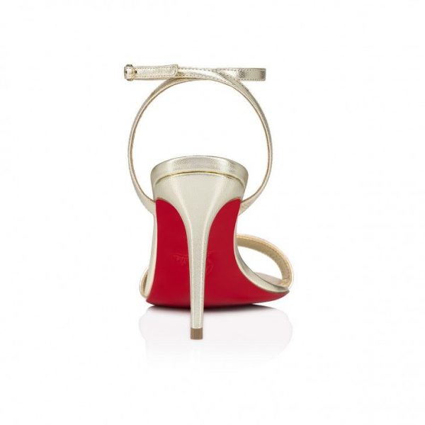 Christian Louboutin Loubigirl 85 Mm Sandales en Cuir Platine – Image 3