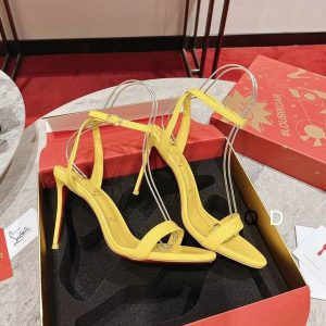 Christian Louboutin Loubigirl Sandales 85mm Cuir Verni Jaune