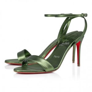 Christian Louboutin Loubigirl 85mm Sandales à Brides en Cuir Nappa Vertlaine