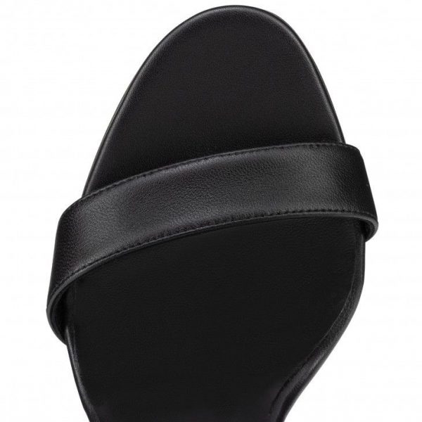 Sandales à lanières Christian Louboutin Loubigirl Raffia 100 mm, cuir nappa et raphia noir – Image 4