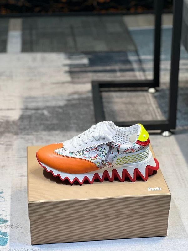Christian Louboutin Loubishark Donna Baskets Femme avec Monogramme Blanc – Image 2