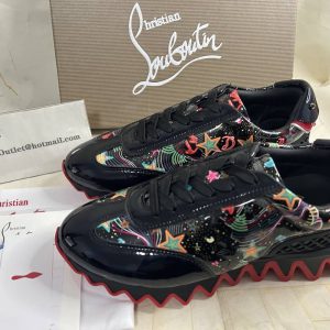 Christian Louboutin Baskets Femme Loubishark Donna Cuir verni Multicolore