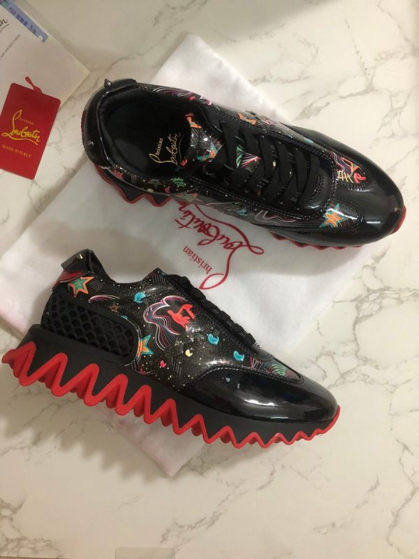 Christian Louboutin Baskets Femme Loubishark Donna Cuir verni Multicolore – Image 3