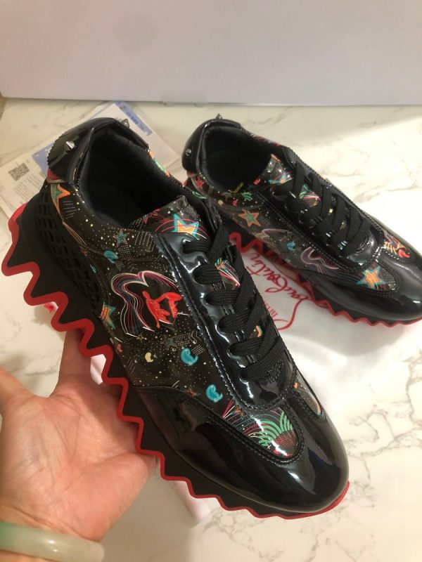 Christian Louboutin Baskets Femme Loubishark Donna Cuir verni Multicolore – Image 4