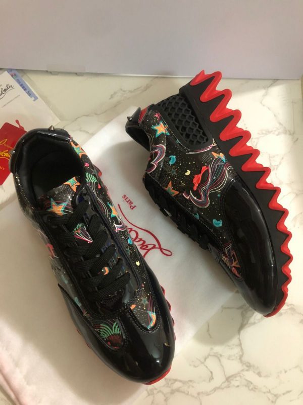 Christian Louboutin Baskets Femme Loubishark Donna Cuir verni Multicolore – Image 2
