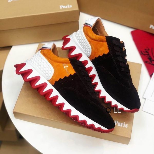 Christian Louboutin Baskets Femme Loubishark Cuir suédé Multicolore – Image 3