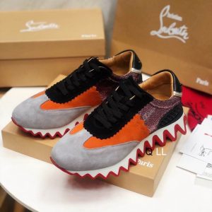 Christian Louboutin Baskets Femme Loubishark Cuir suédé Multicolore