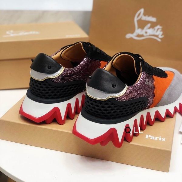 Christian Louboutin Baskets Femme Loubishark Cuir suédé Multicolore – Image 2